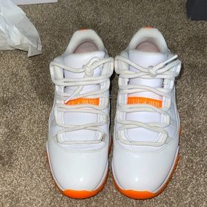 Orange and White Jordan’s 11